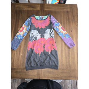 Desigual Cirque Du Soleil Girls Dress Tunic 11-12 Years Pockets Metallic